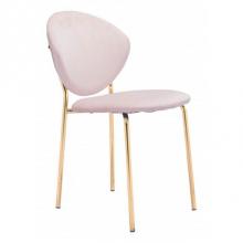 Zuo 101520 - Clyde Dining Chair (Set of 2) Pink and Gold