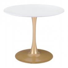 Zuo 101568 - Opus Dining Table White and Gold