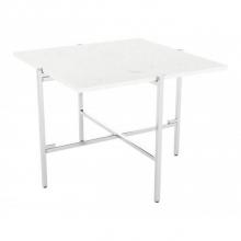 Zuo 101682 - Titan Marble Side Table White and Silver