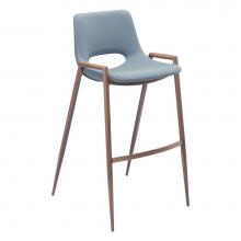 Zuo 101698 - Desi Bar Chair (Set of 2) Gray