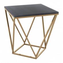 Zuo 101734 - Verona Marble Side Table Black and Gold