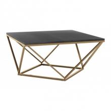 Zuo 101735 - Verona Marble Coffee Table Black and Gold