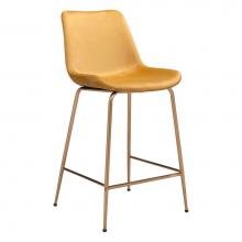 Zuo 101763 - Tony Counter Chair Yellow and Gold