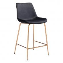 Zuo 101765 - Tony Counter Chair Black and Gold