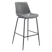 Zuo 101772 - Byron Bar Chair Gray