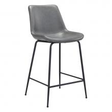 Zuo 101775 - Byron Counter Chair Gray