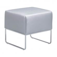 Zuo 103008 - Plush Ottoman Silver