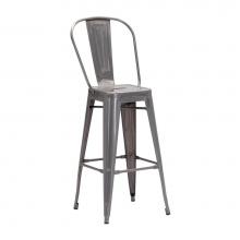 Zuo 106120 - Elio Bar Chair Gunmetal (Set of 2)