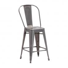 Zuo 106121 - Elio Counter Chair Gunmetal (Set of 2)