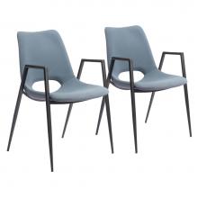 Zuo 109536 - Desi Dining (Set of 2) Chair Gray