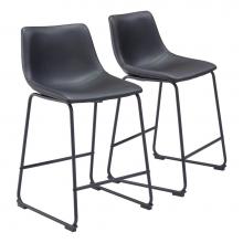 Zuo 109649 - Smart Counter Chair (Set of 2) Black