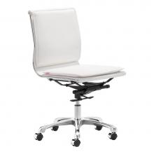 Zuo 215219 - Lider Plus Armless Office Chair White