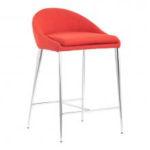 Zuo 300333 - Reykjavik Counter Chair (Set of 2) Tangerine