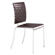 Zuo 333010 - Criss Cross Dining Chair (Set of 4) Espresso