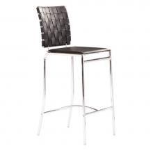 Zuo 333062 - Criss Cross Counter Chair (Set of 2) Black