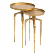 Zuo 405002 - Set of 2 Como Accent Tables Antique Gold