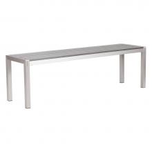 Zuo 701862 - Metropolitan Double Bench Brushed Aluminum