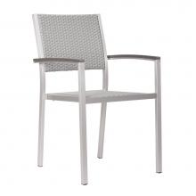 Zuo 701865 - Metropolitan Arm Chair (Set of 2) Brushed Aluminum