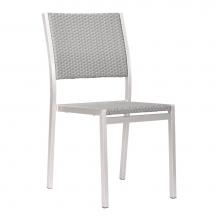 Zuo 701866 - Metropolitan Armless Chair (Set of 2) Brushed Aluminum