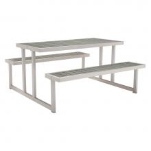 Zuo 703784 - Cuomo Picnic Table Brushed Aluminum