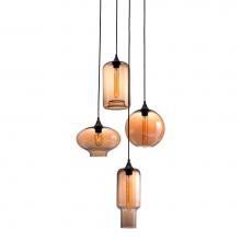 Zuo 98425 - Lambie Ceiling Lamp Rust and Amber