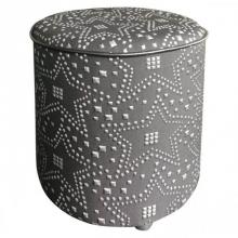 Zuo A12185 - Constellation Ottoman Silver & Black