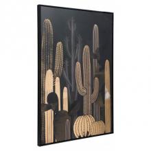Zuo A12190 - Cactus At Dusk Canvas Black & Gold