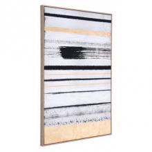 Zuo A12197 - Vertical Brush Strokes Canvas Black and Gold