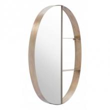 Zuo A12203 - Latitude Oval Shelf Mirror Antique Bronze