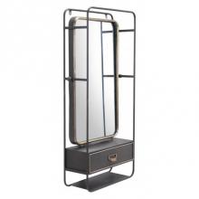 Zuo A12210 - Industrial Storage Mirror Gunmetal and Gold