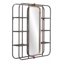 Zuo A12231 - Alice Mirror Shelf Gray