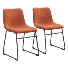 Zuo 109680 - Smart Dining Chair (Set of 2) Burnt Orange