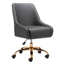 Zuo 109488 - Madelaine Office Chair Gray and Gold