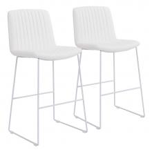 Zuo 109483 - Mode Bar Chair (Set of 2) White