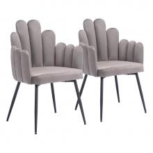 Zuo 109655 - Noosa Dining Chair (Set of 2) Gray