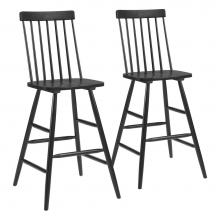 Zuo 109501 - Ashley Bar Chair (Set of 2) Black