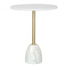 Zuo 109562 - Cynthia Side Table White and Gold