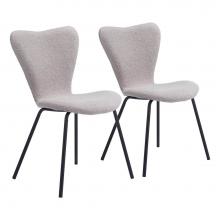 Zuo 109659 - Thibideaux Dining Chair (Set of 2) Light Gray