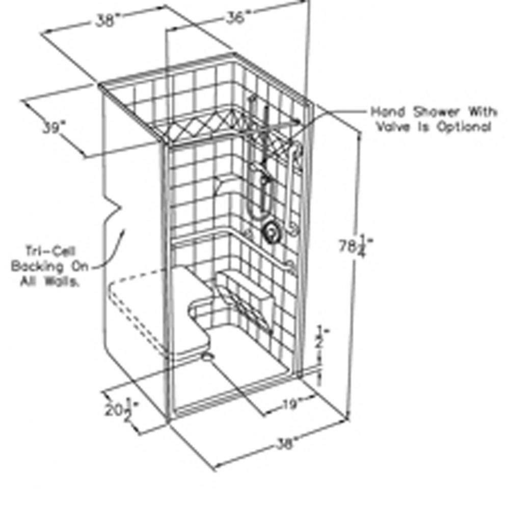 36 x 36 code compliant solid surface transfer