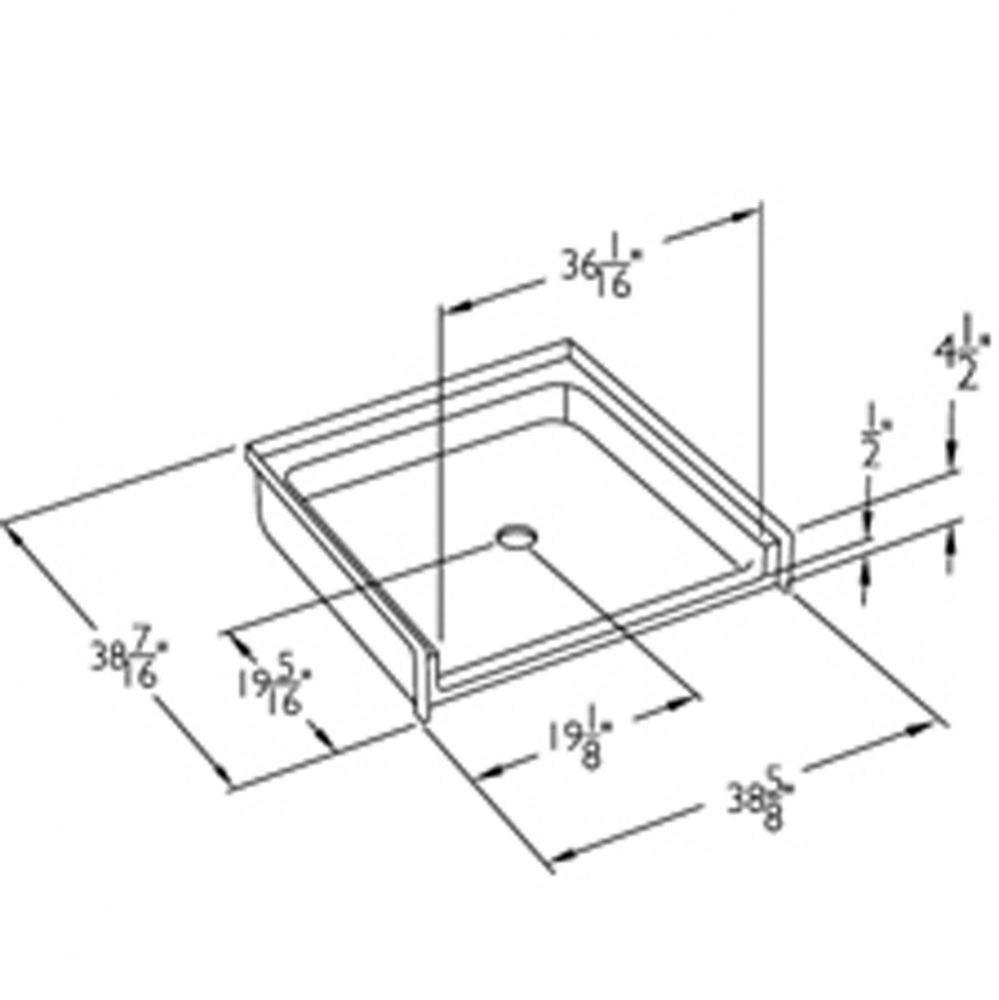 36 x 36 code compliant gelcoat transfer shower