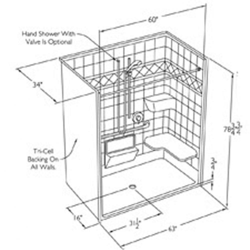 XST6437BF .75 MAS Plumbing Shower