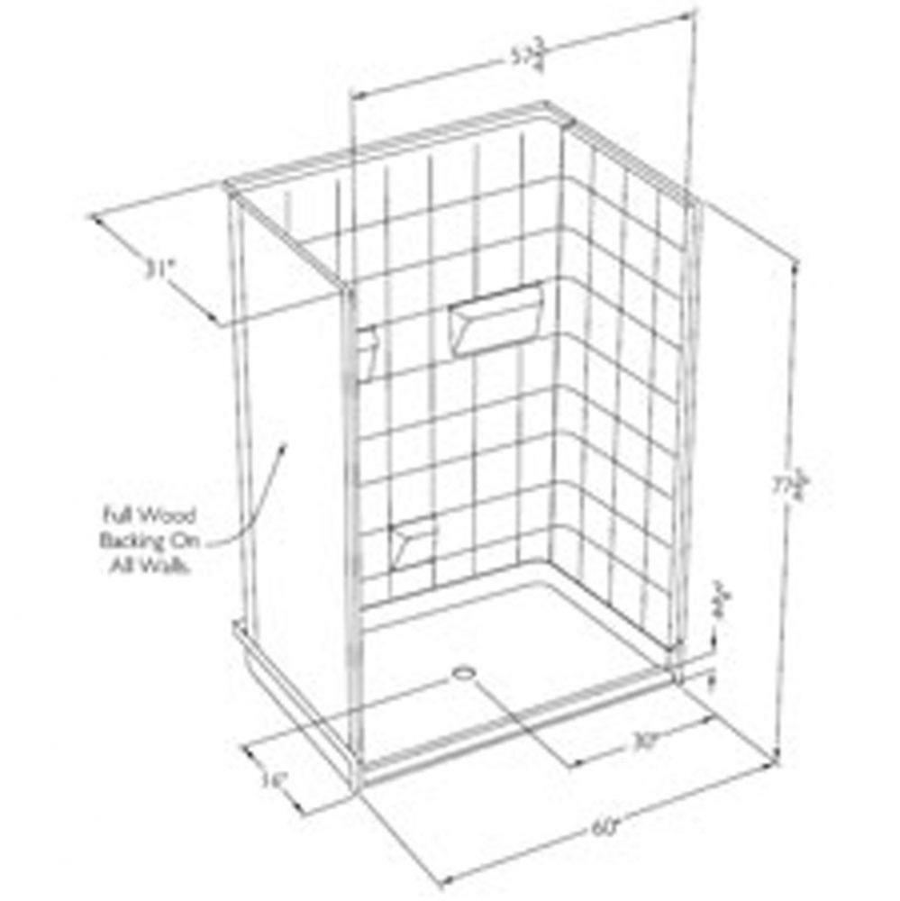 Multi-piece, tile-pattern gelcoat barrier-free
