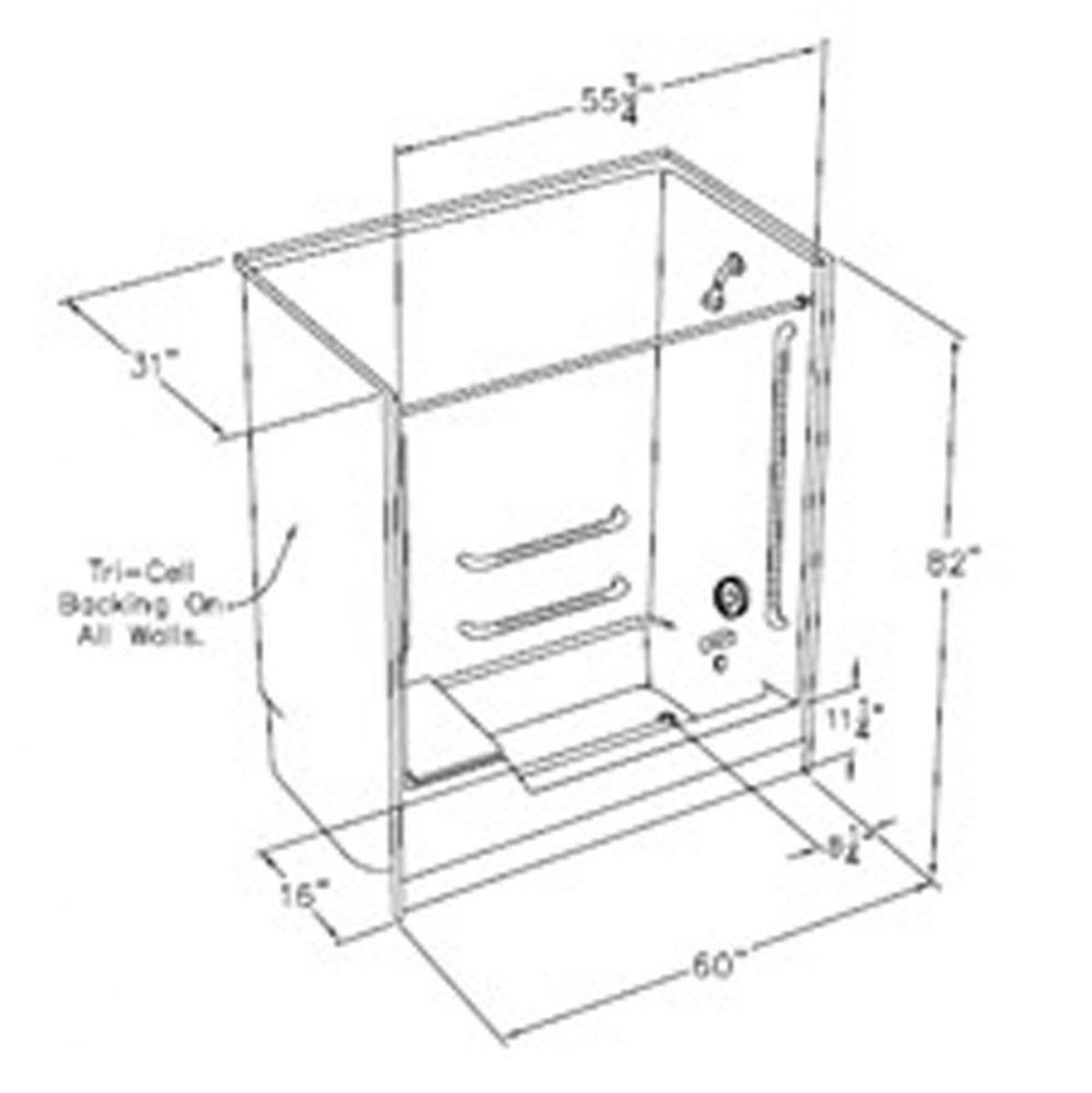 XSS6009TS Pediatric Plumbing Shower