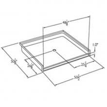 Comfort Designs SSB5050BF1.0 - 48 x 48 code compliant Veterans Administration barrier free