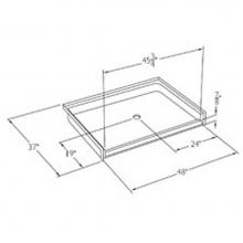 Comfort Designs SSB4836BF COL - Solid-surface barrier-free shower