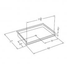 Comfort Designs SSB6036BF COl C - Solid-surface barrier-free shower