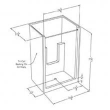 Comfort Designs XSS3636SH - 36 x 36 accessible solid/gelcoat surface