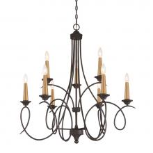 The Great Outdoors 4079-676 - LA COURBE- 9 LT CHANDELIER