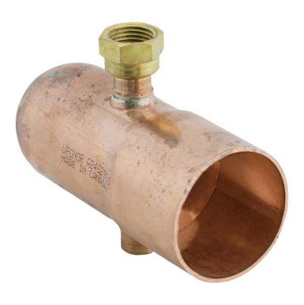 2'' Copper End Cap Spun End With Drain And Vent Connections