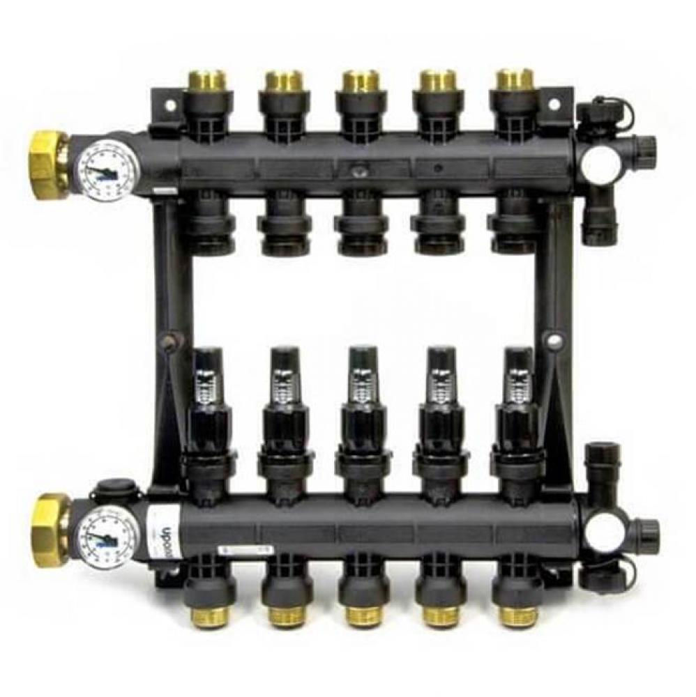 Ep Heating Manifold Assembly With Flow Meter, 5-Loop